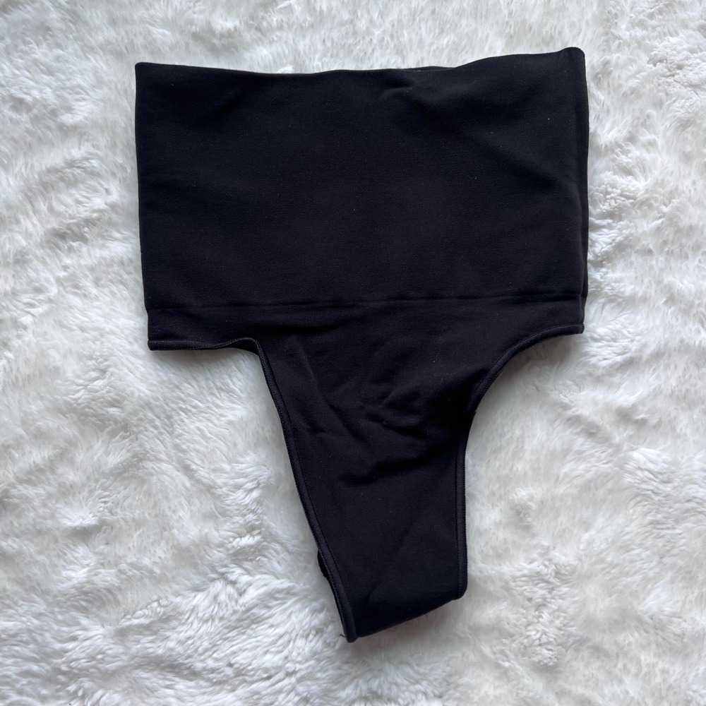 SKIMS Core Control Thong Onyx Black High Waisted Shapewear SH-THG-0108 XXS/XS